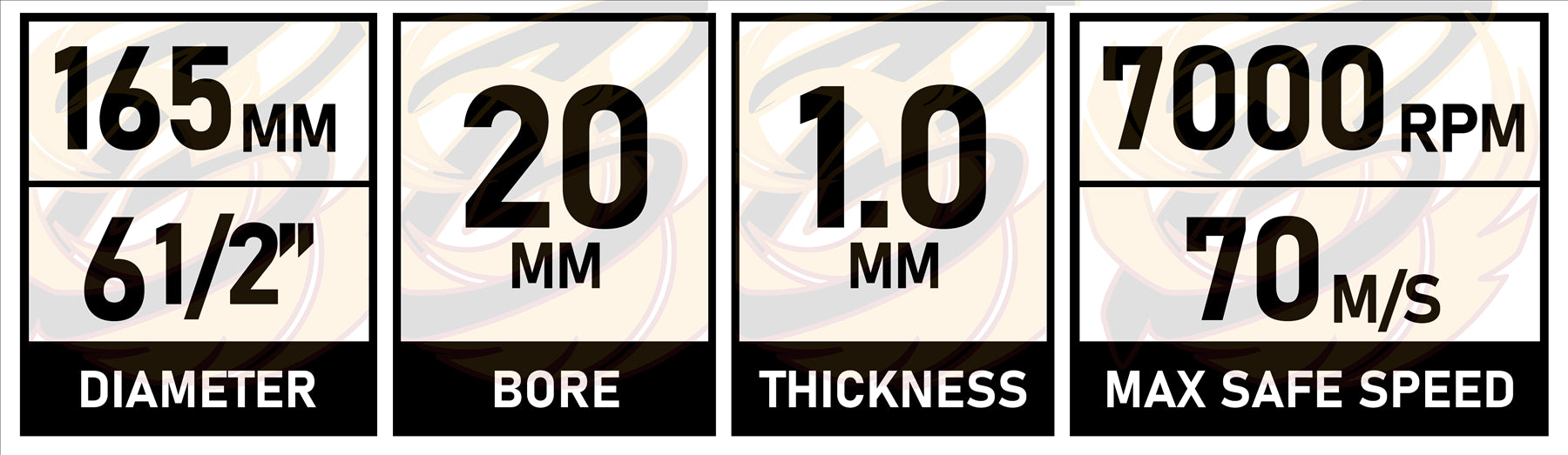 BLUESPOT CIRCULAR SAW BLADE 165MM x 20MM x 40T ( TCT BLADES )