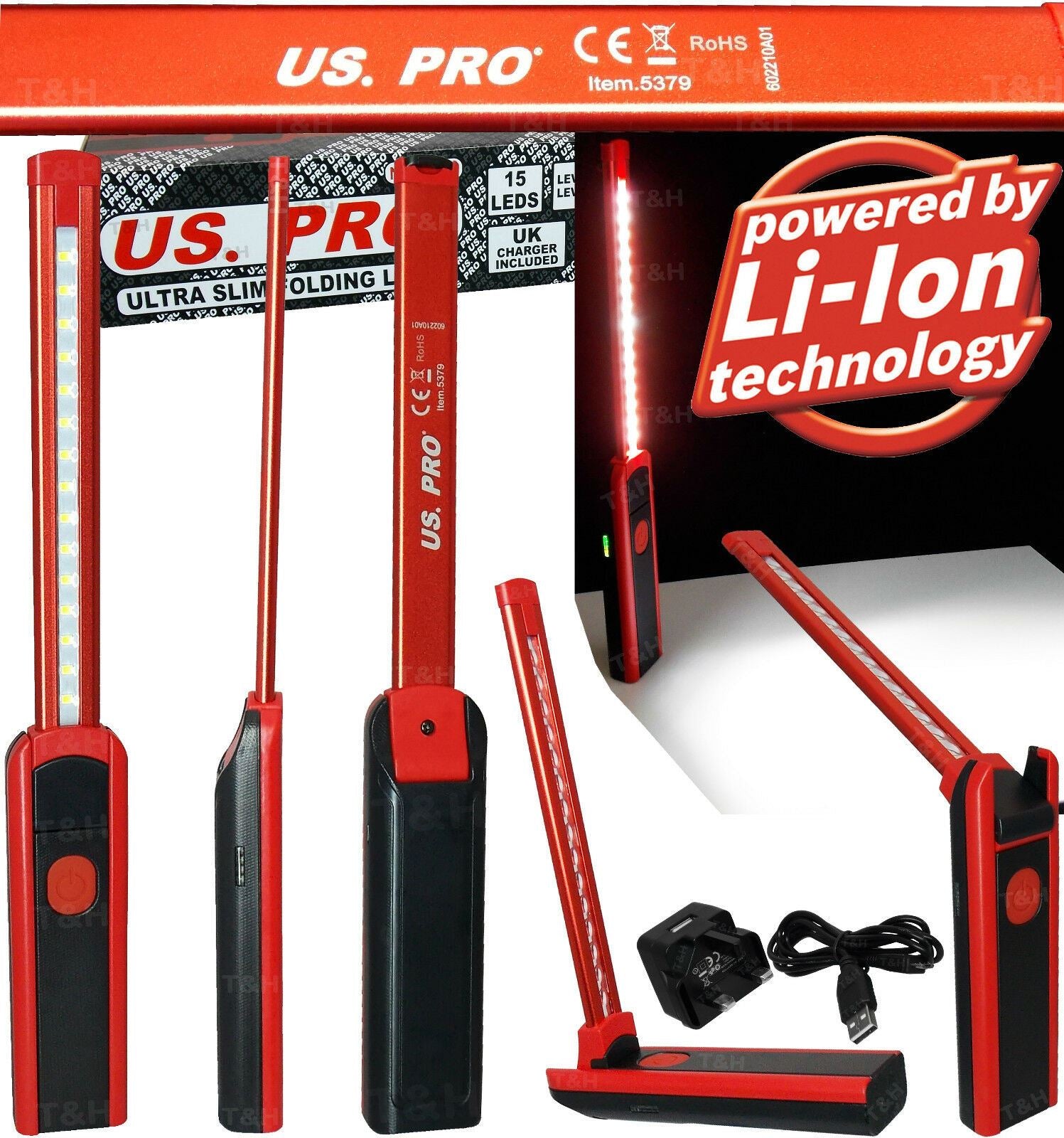 US PRO RECHARGEABLE LI - ION COB LED WORKLIGHT