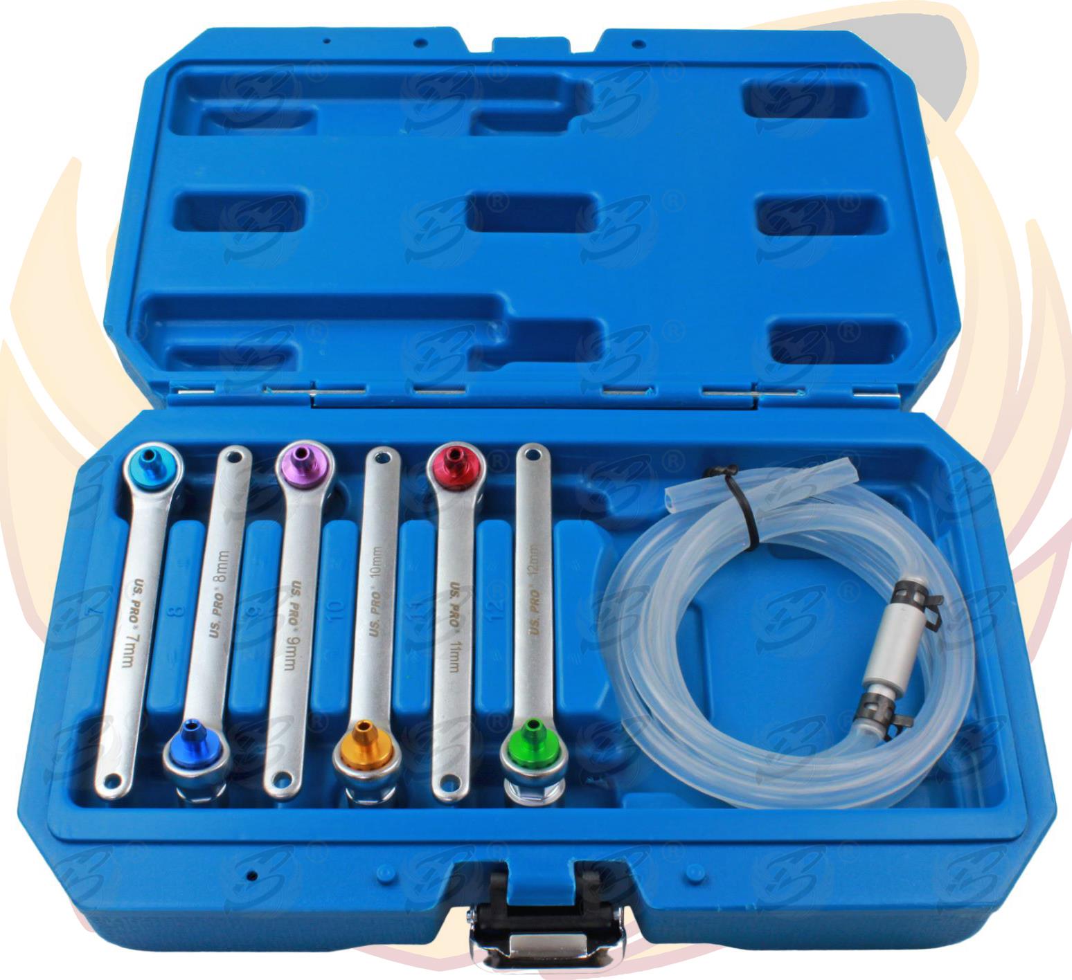 US PRO 6PCS 12 POINT BRAKE CLUTCH BLEED SPANNERS 7MM - 12MM