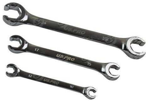 US PRO 6PCS 6 POINT FLARE NUT SPANNER SET 8MM - 24MM