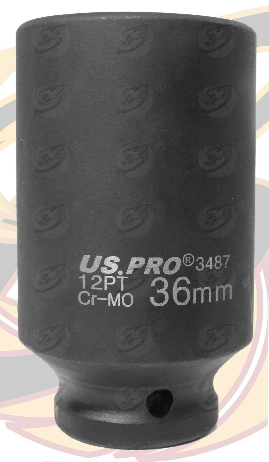 US Pro 36mm 1/2" Drive 12 Point Deep Impact Socket ( Single ) 3487