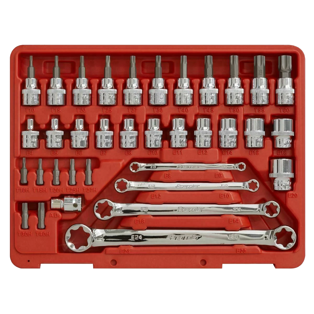 Sealey Trx-Star* Socket, Bit & Spanner Set 35 Piece 3/8"Sq Drive With A Manufacturers LifeTime Guarantee AK6198