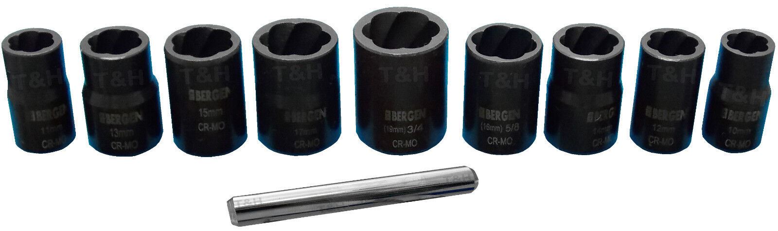 US Pro 10 Piece 3/8" Drive Impact Twist Sockets 10mm - 19mm ( 3317 )
