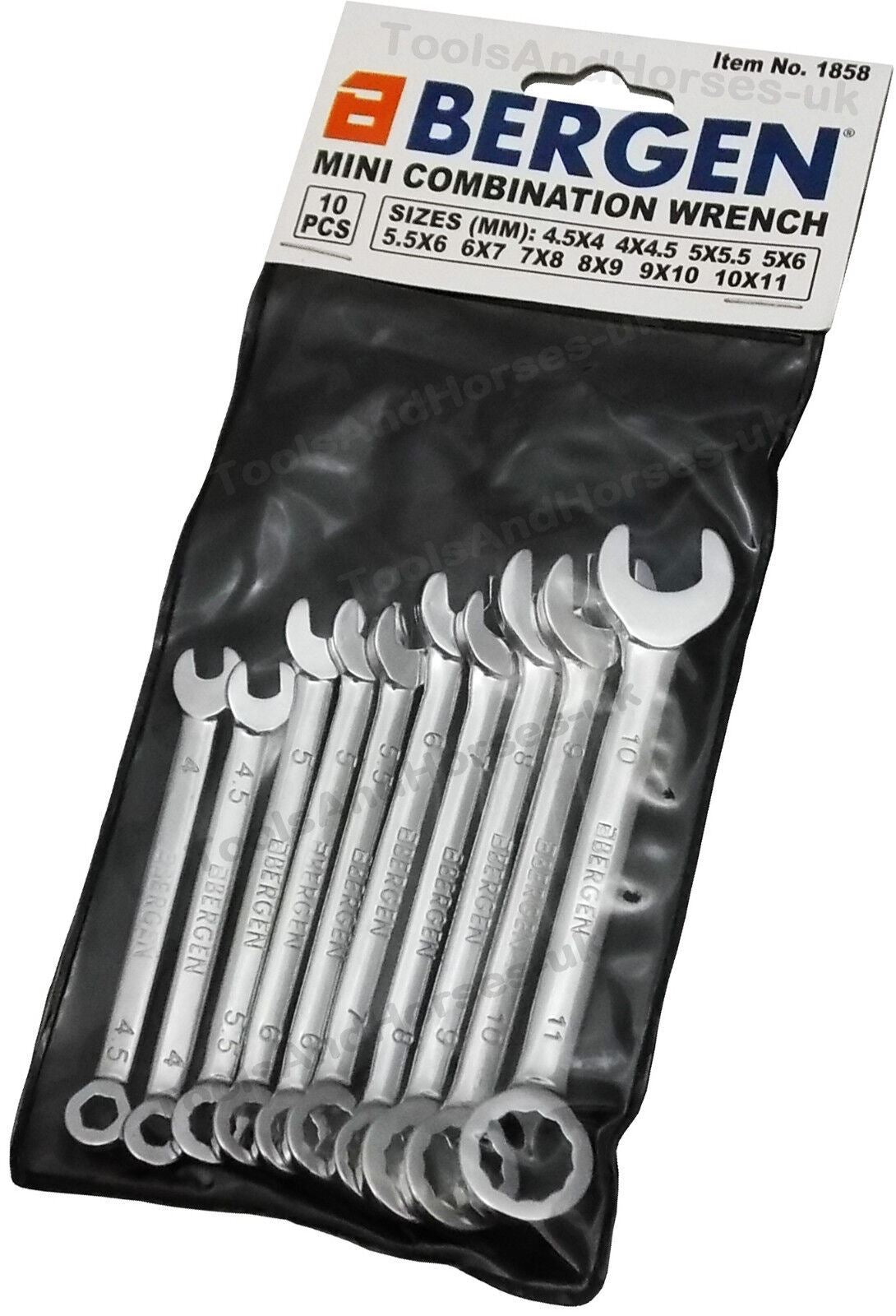 US Pro 10 Piece Mini Combination Spanner Set 4mm - 11mm 2079