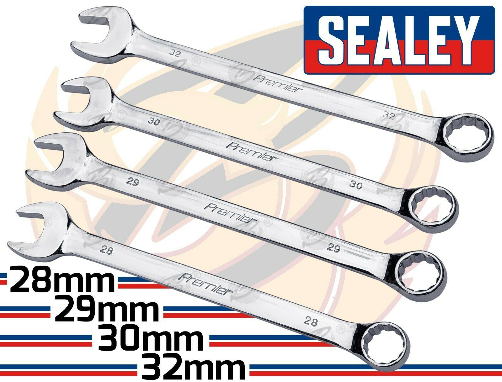 SEALEY 12PCS JUMBO COMBINATION SPANNER SET 20MM - 32MM