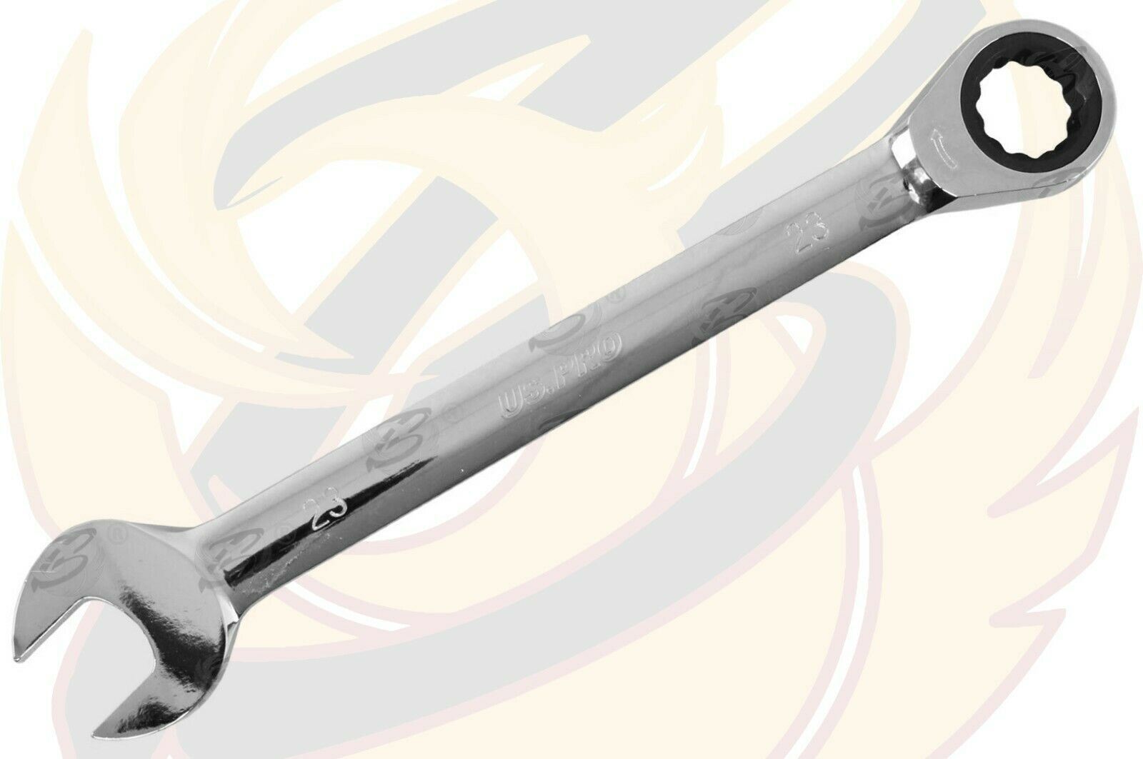 US PRO 23MM 72 TOOTH RATCHET SPANNER