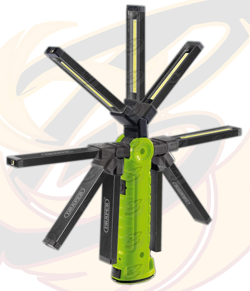 DRAPER RECHARGEABLE LI - ION COB SMD SLIMLINE INSPECTION TORCH ( GREEN )