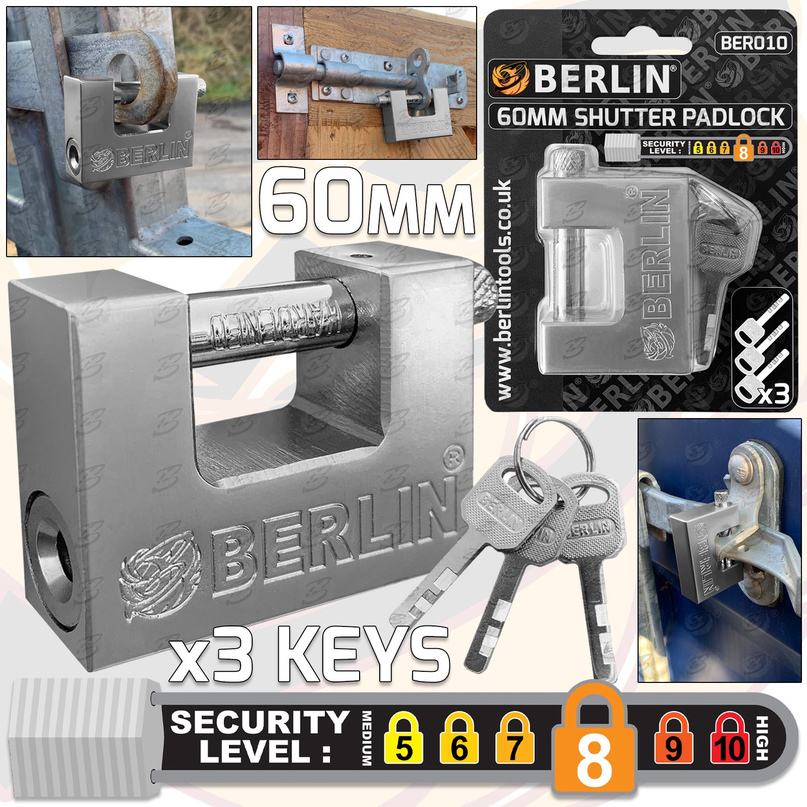 BERLIN 60MM SHUTTER "C" TYPE / CONTAINER PADLOCK