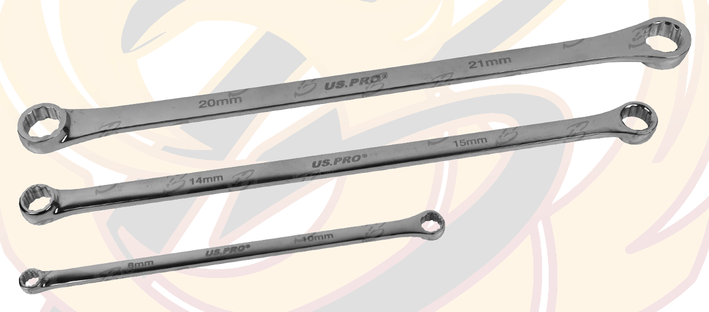 US Pro 7 Piece Extra Long Aviation Spanners 8mm - 24mm 3222