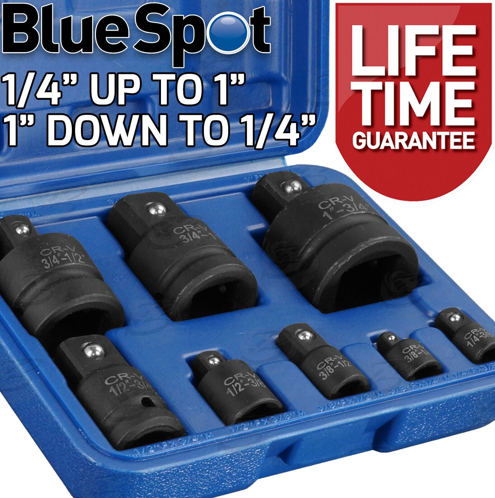 BLUESPOT 8PCS IMPACT SOCKET ADAPTER SET ( 1/4" - 1" )