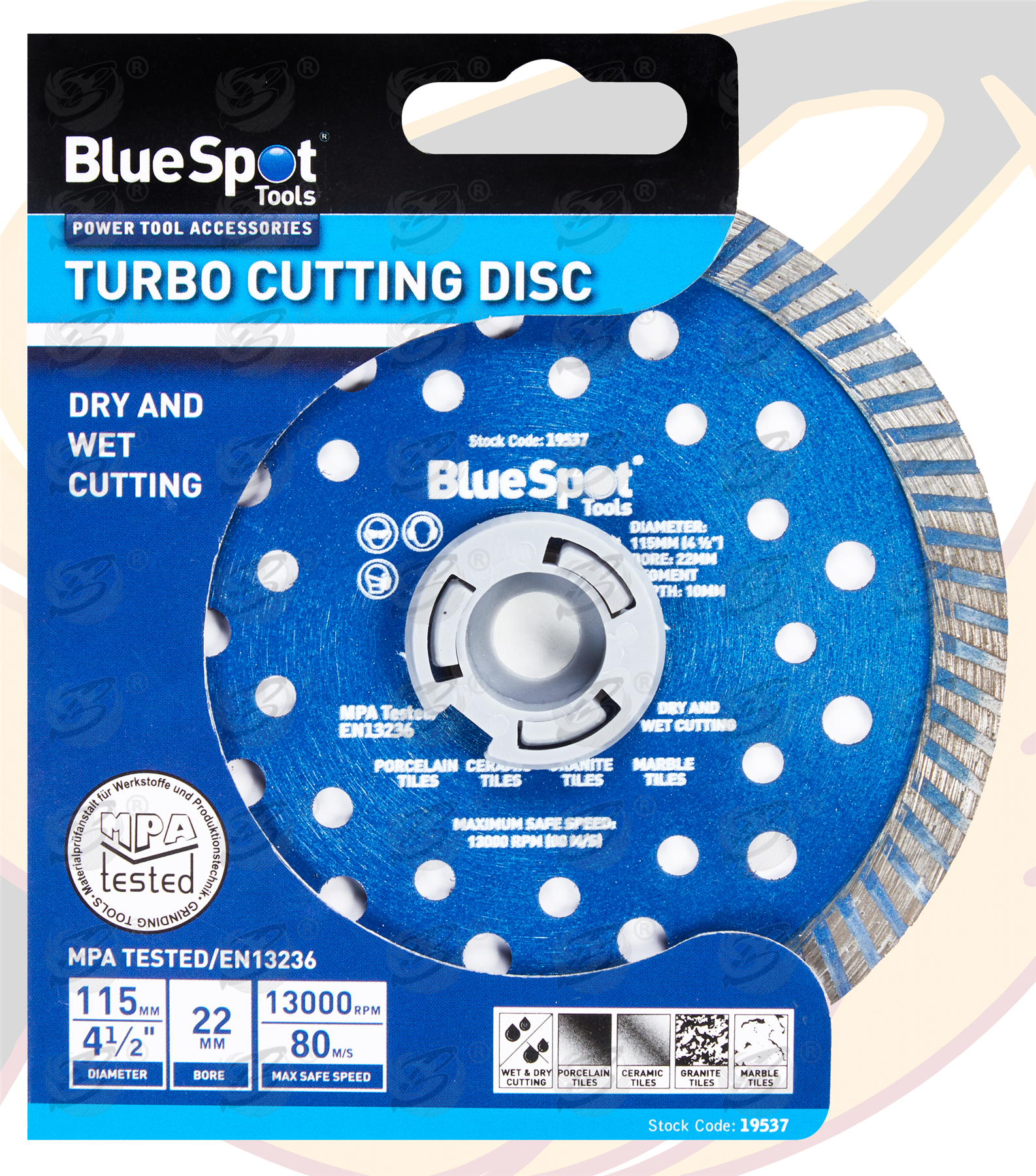BlueSpot 4.5" / 115mm Turbo Diamond Cutting Disc ( 19537 )