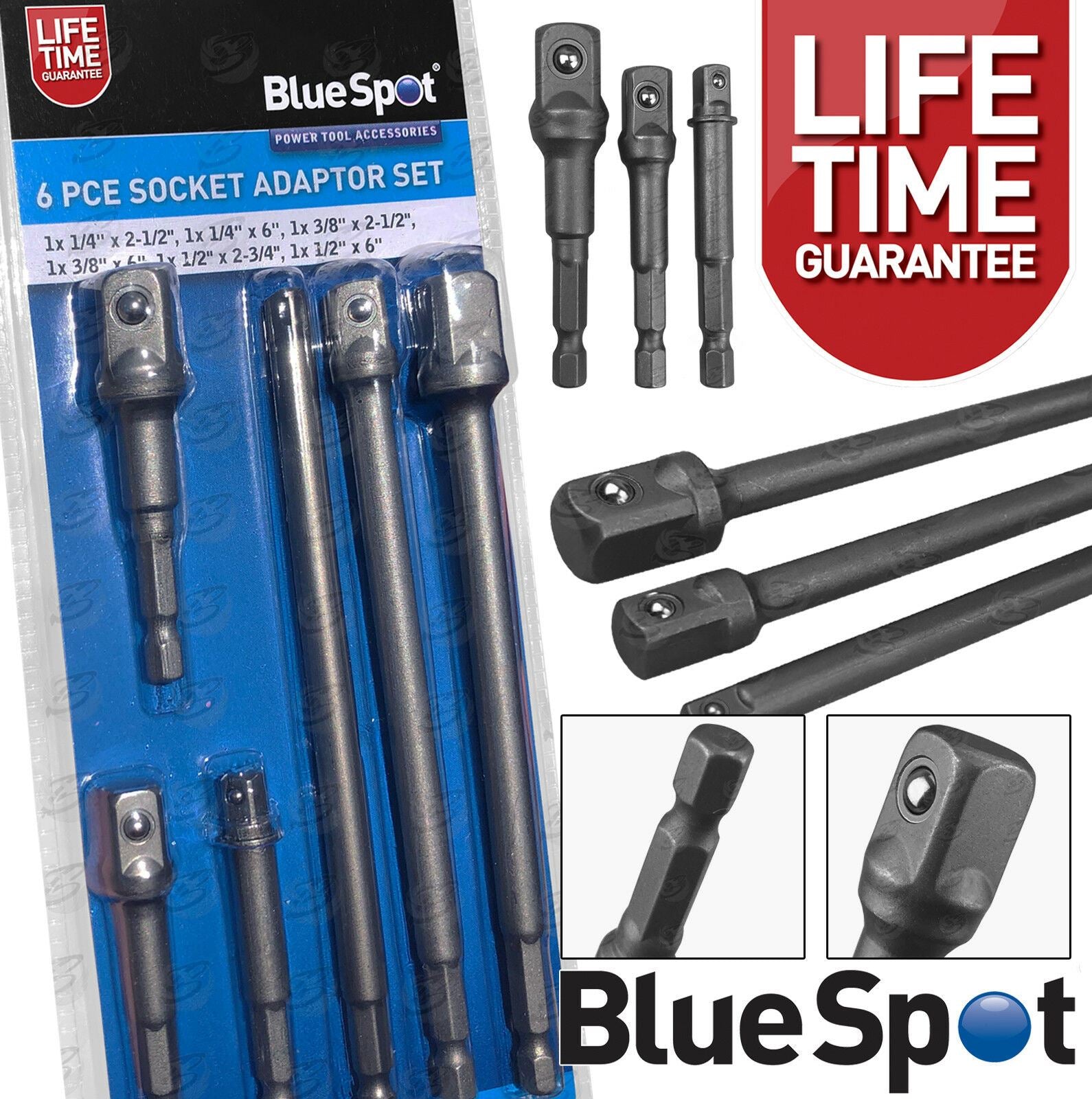 BLUESPOT 6PCS DRILL ADAPTERS