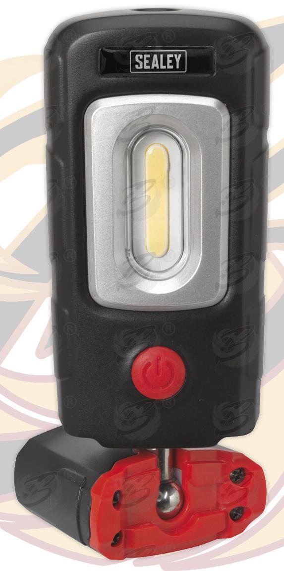 SEALEY RECHARGEABLE COB LED LI - ION WORK LIGHT ( BLACK )