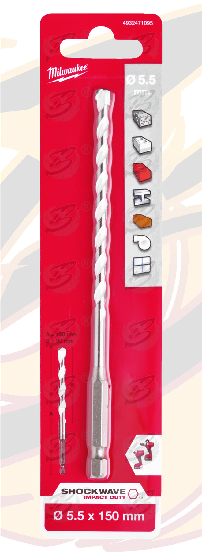 MILWAUKEE 5.5mm x 150mm MULTI MATERIAL DRILL BIT