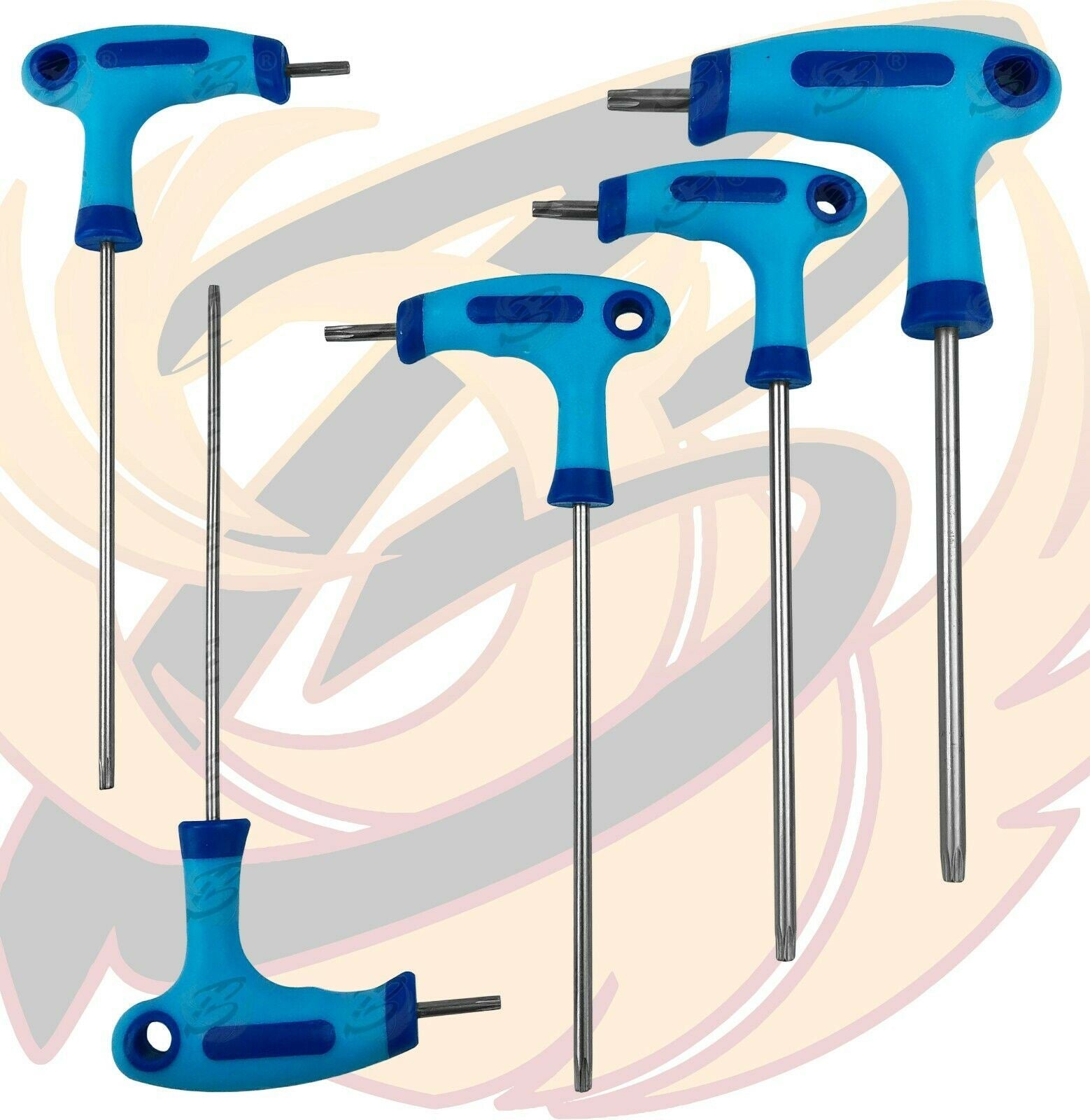 BLUESPOT 10PCS T HANDLE TORX KEY SET T9 - T50