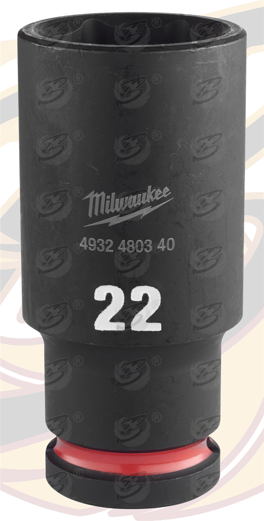 Milwaukee 22mm 1/2" Drive 6 Point Deep Impact Socket ( Single ) ( 4932480340 )