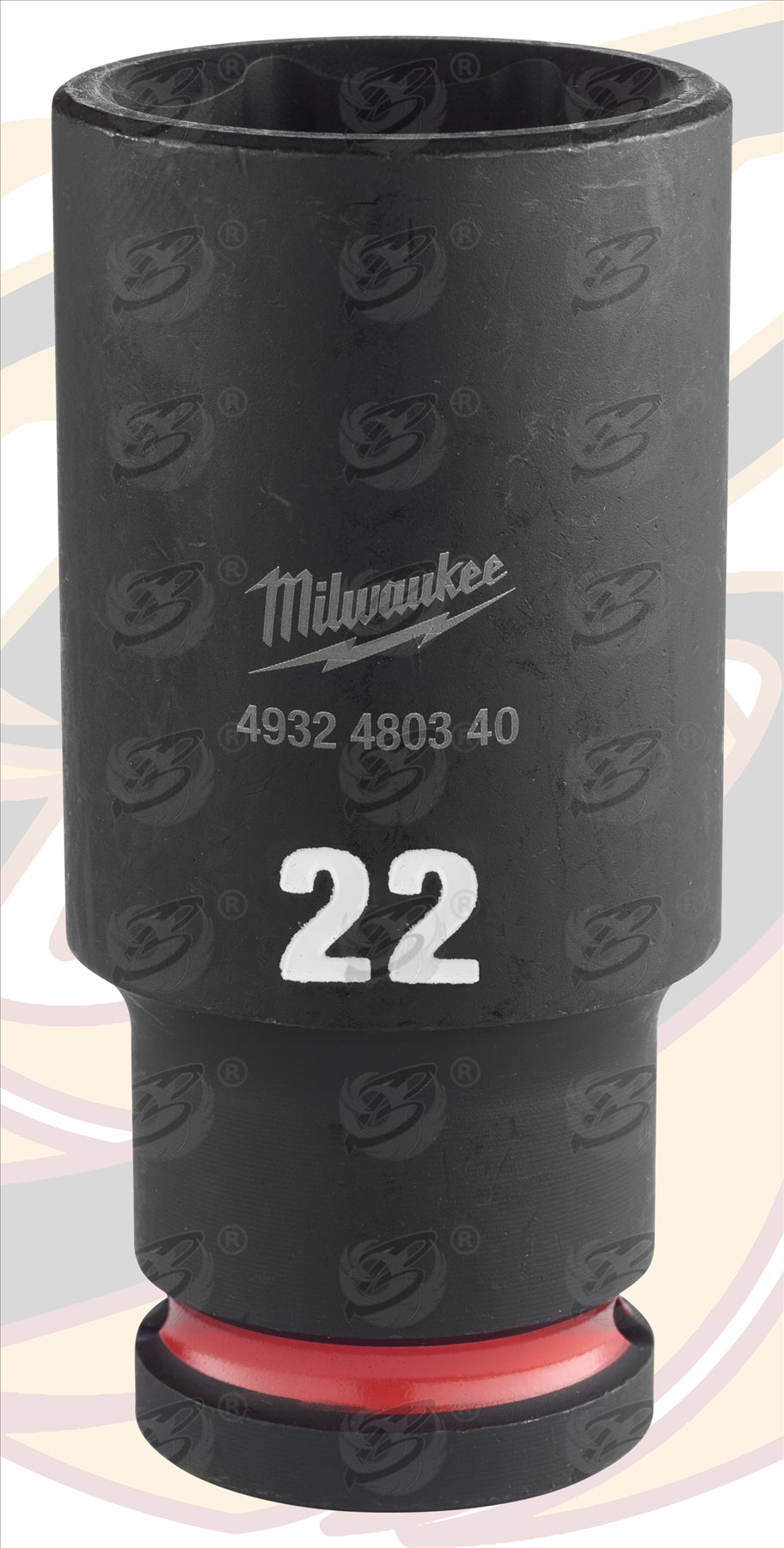 MILWAUKEE 22MM 1/2" DRIVE 6 POINT DEEP IMPACT SOCKET ( SINGLE )