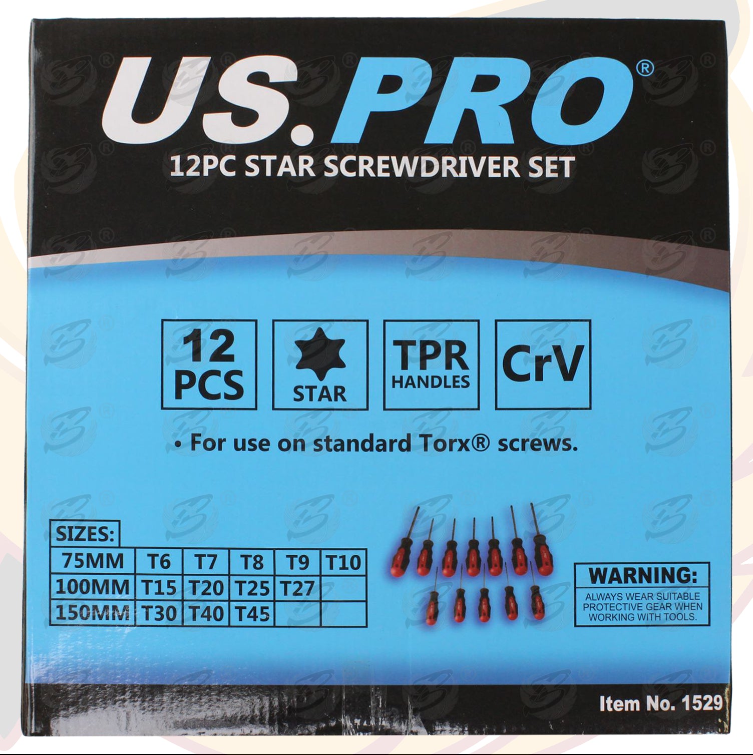 US PRO 12PCS MAGNETIC TORX SCREWDRIVERS T6 - T45