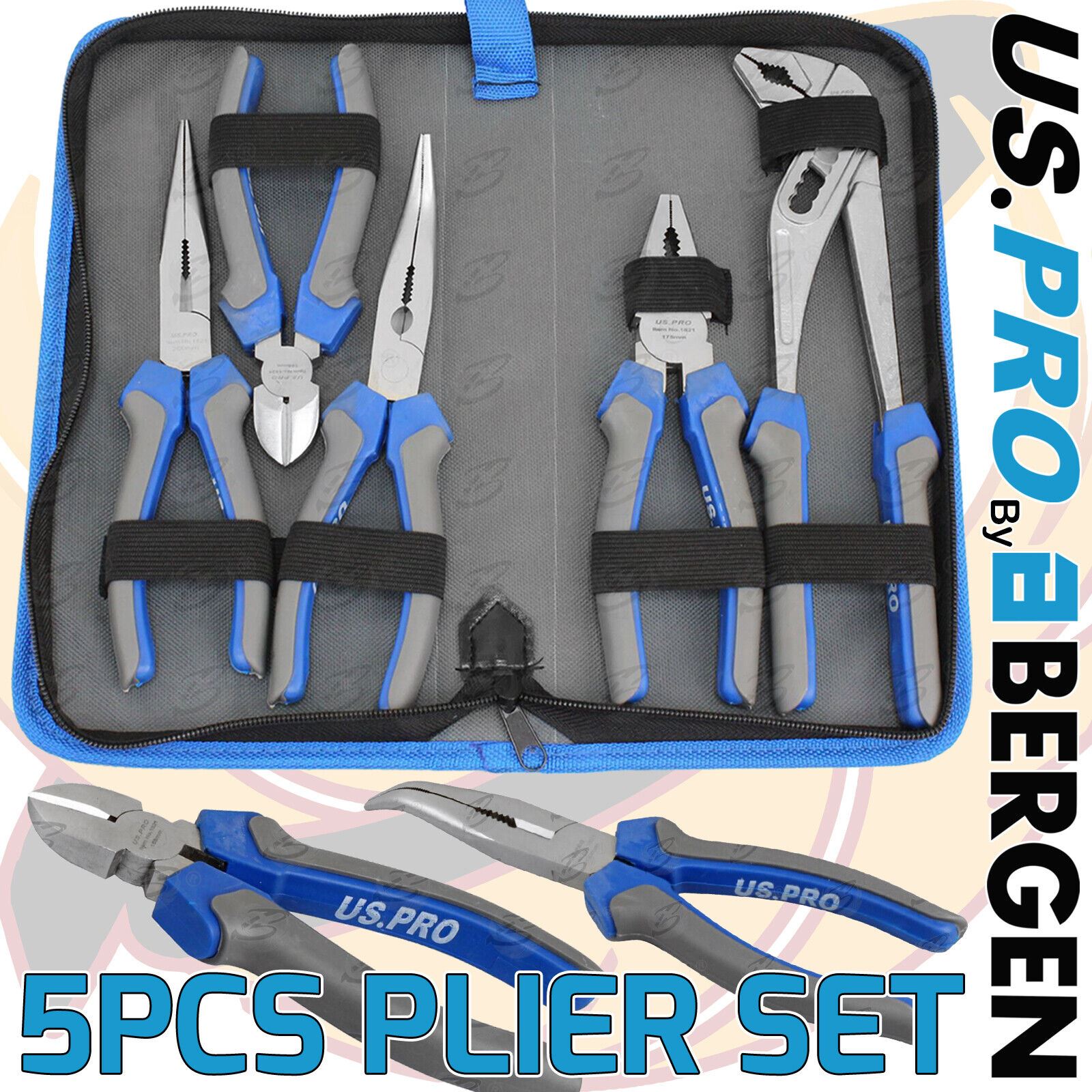 US Pro 5 Piece pliers Set 1821