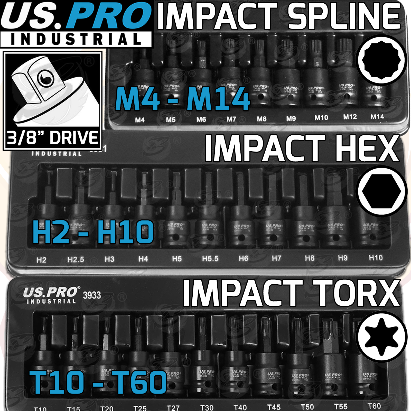 US PRO 31PCS 3/8
