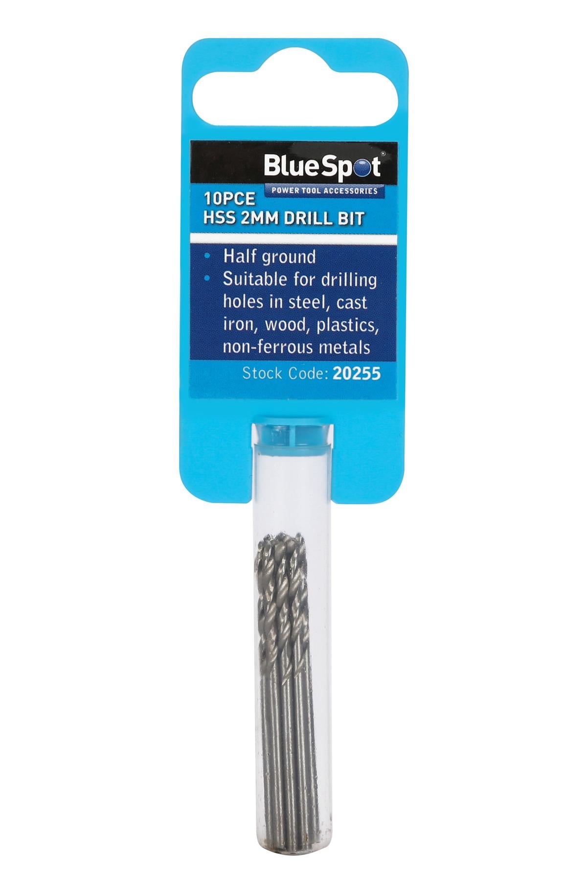 BlueSpot 10 Piece 2mm HSS Drill Bit Set ( 20255 )