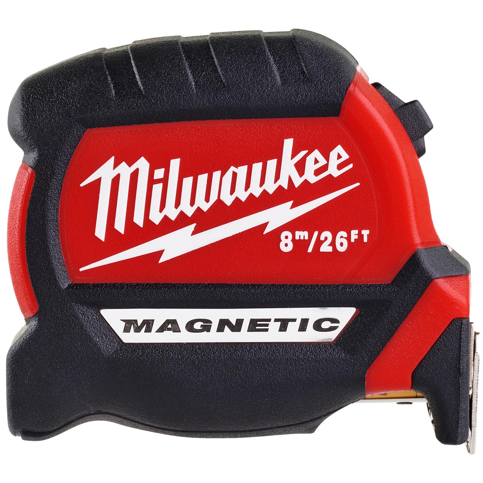 MILWAUKEE 8m ( 26ft ) Magnetic Tip 27mm Nylon Blade Tape Measure