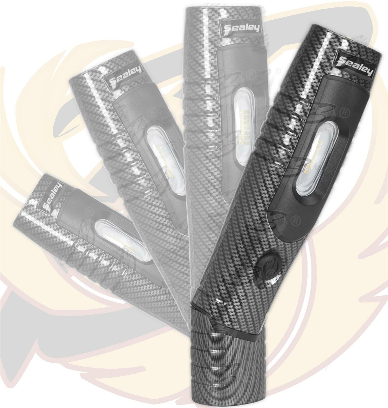 Sealey Rechargeable Smd Led Li - Ion Work Light ( Carbon Fibre ) ( LED3602CF )