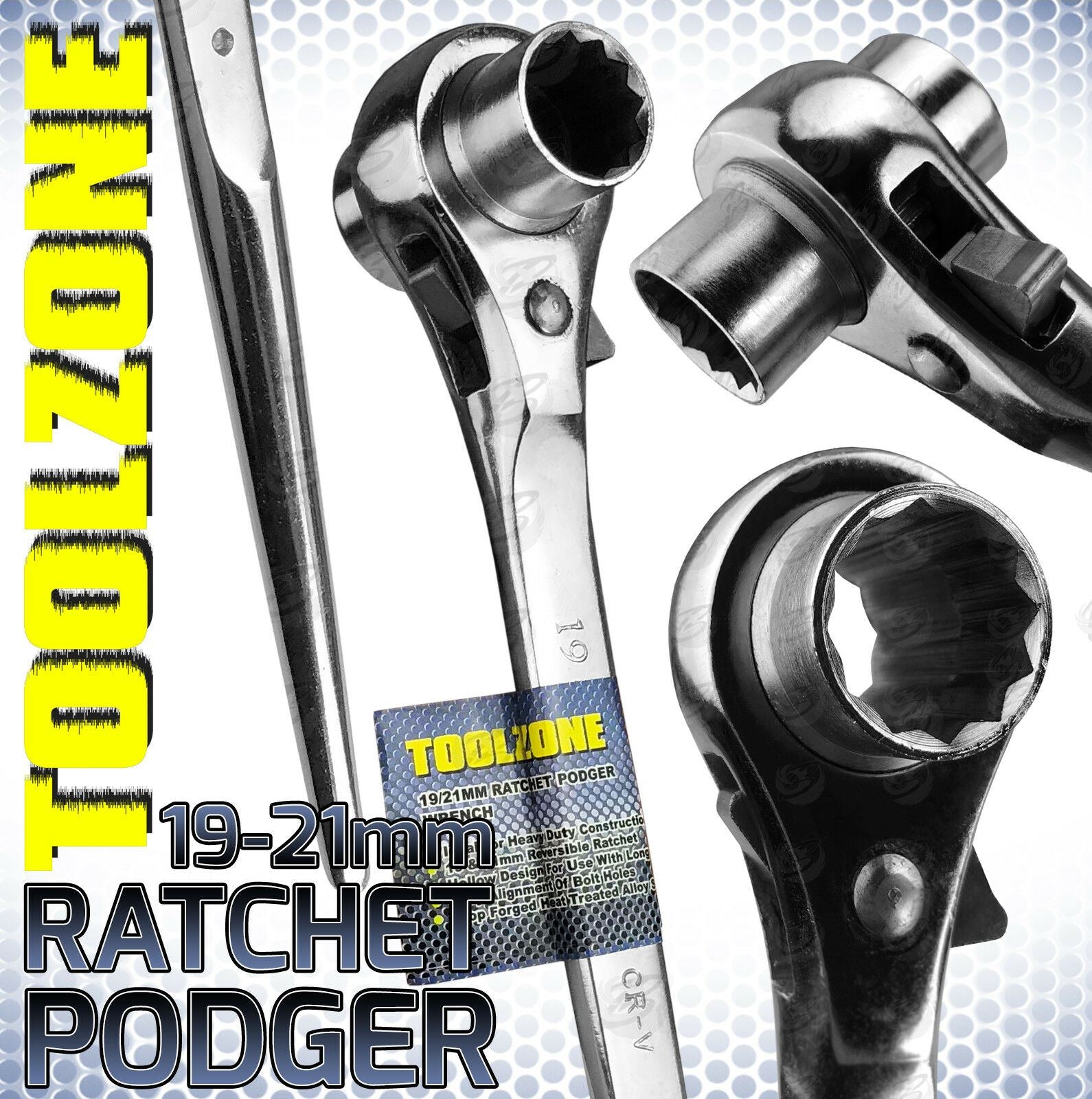 TOOLZONE 19MM - 21MM SCAFFOLDING RATCHET PODGER