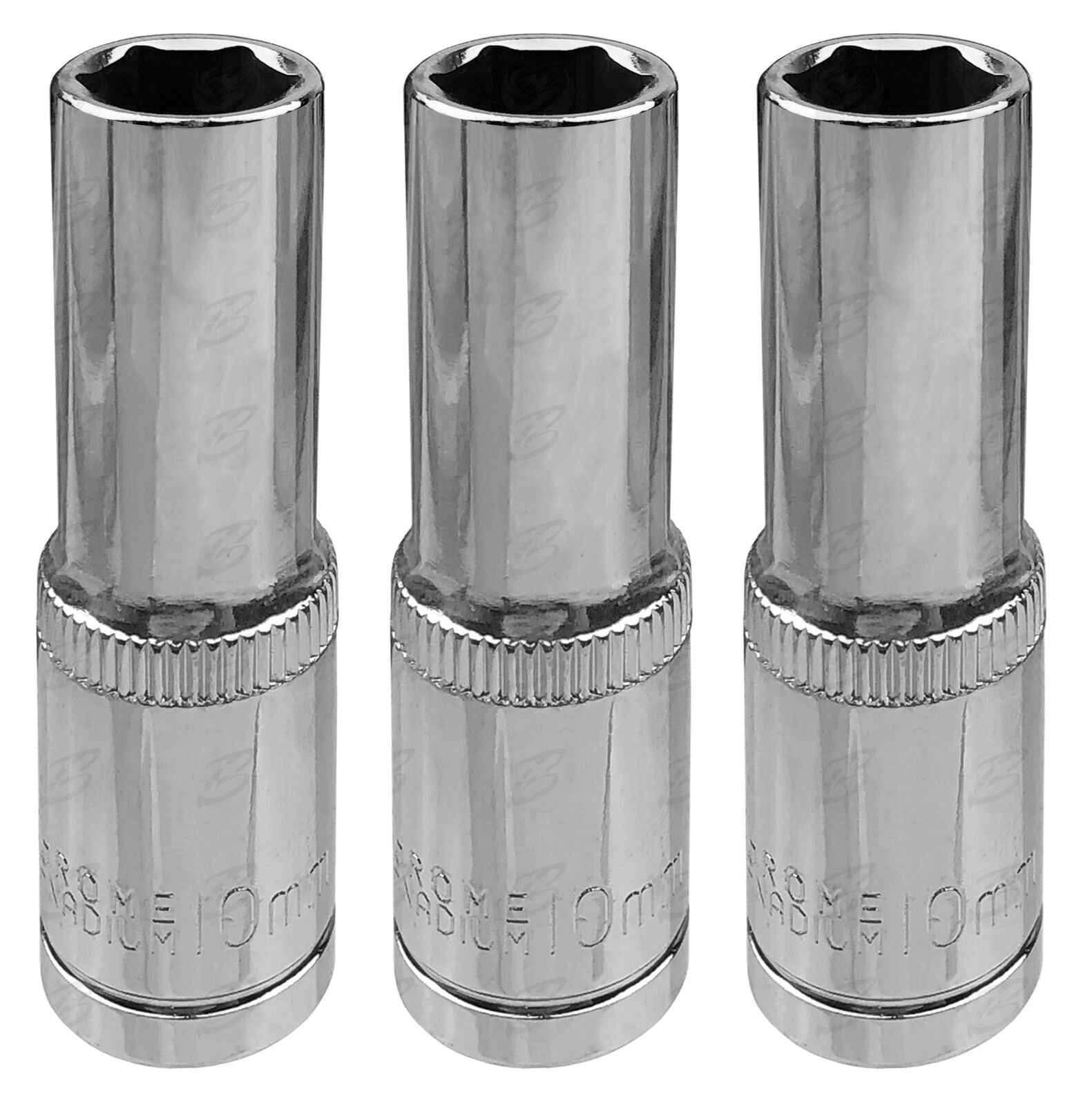 US Pro 6 Piece 3/8" Drive 10mm & 13mm 6 Point Deep Sockets 3381