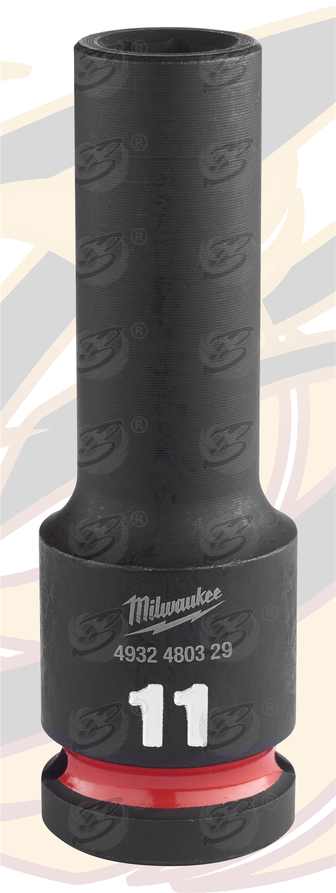 Milwaukee 11mm 1/2" Drive 6 Point Deep Impact Socket ( Single ) ( 4932480329 )