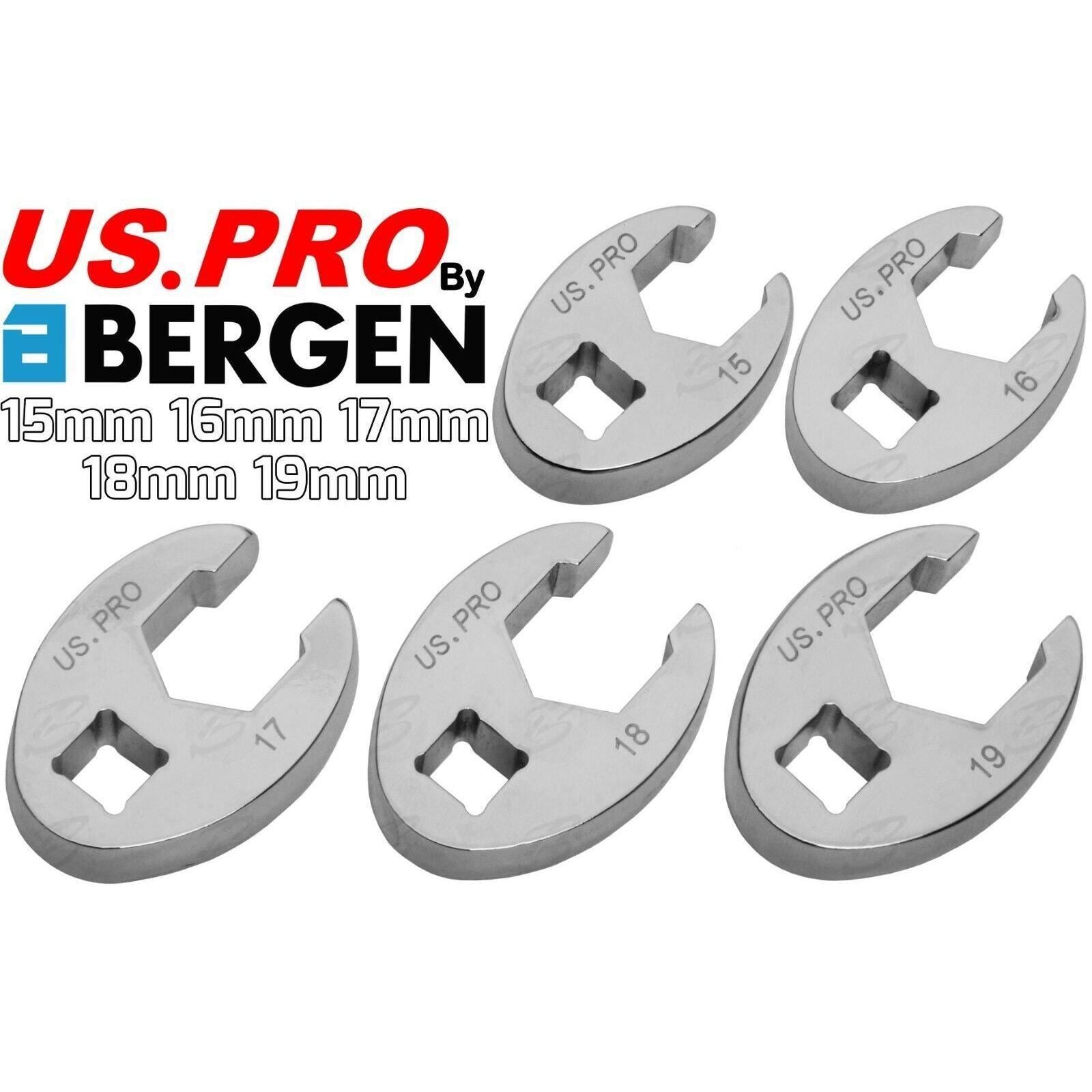 US Pro 3/8" Drive Crows Foot Spanners 10mm - 19mm 2054 / 3921