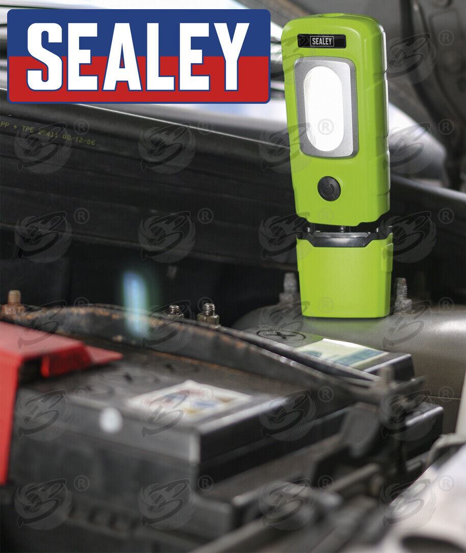 SEALEY RECHARGEABLE COB LED LI - ION WORK LIGHT ( GREEN )