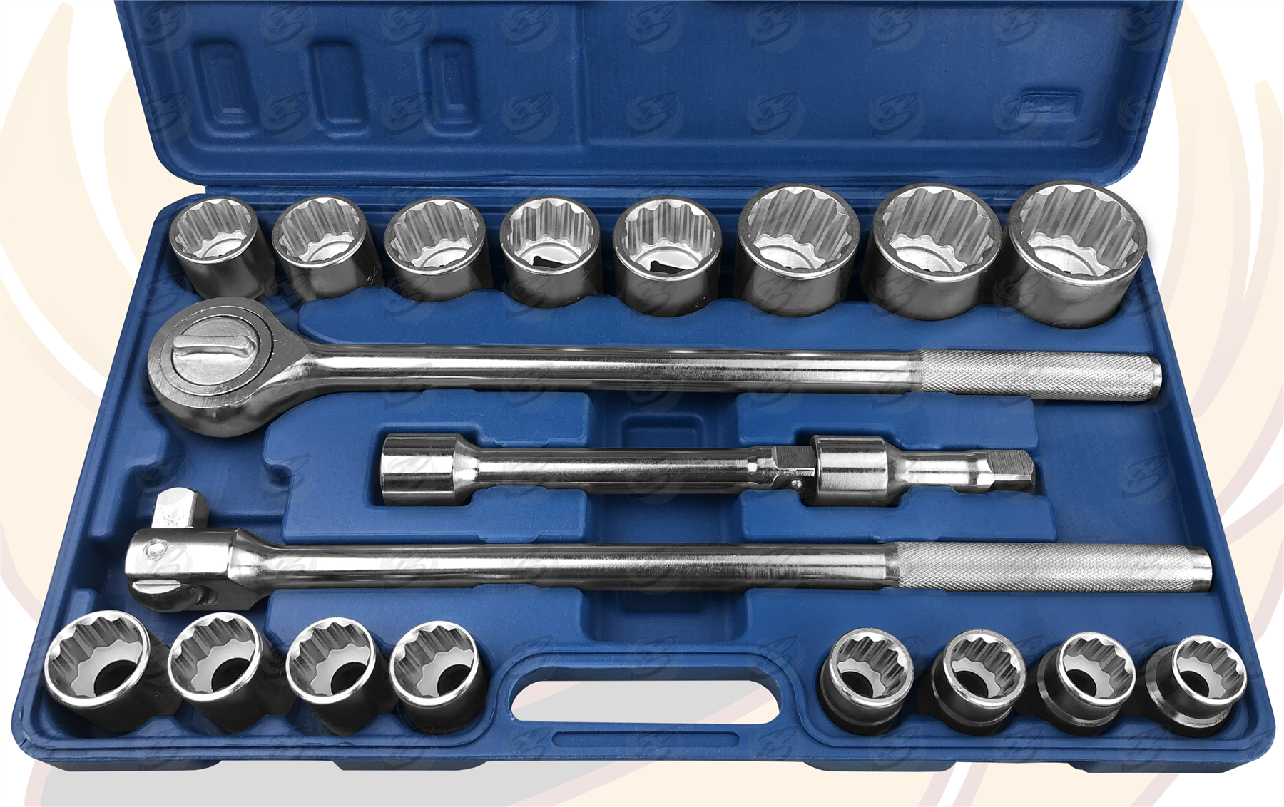 Toolzone 21 Piece 3/4" Drive 12 Point Socket Set 19mm - 50mm ( SS116 ( 12PT ) )