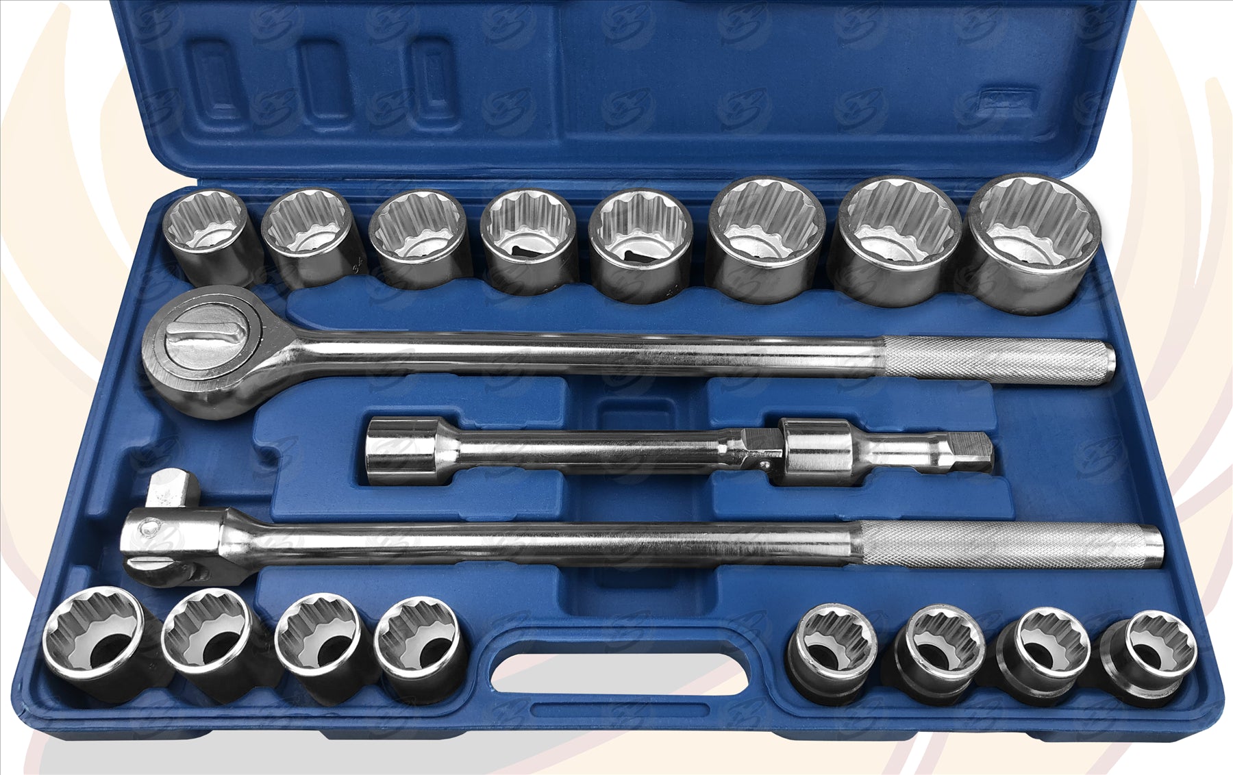 TOOLZONE 21PCS 3/4" DRIVE 12 POINT SOCKET SET 19MM - 50MM