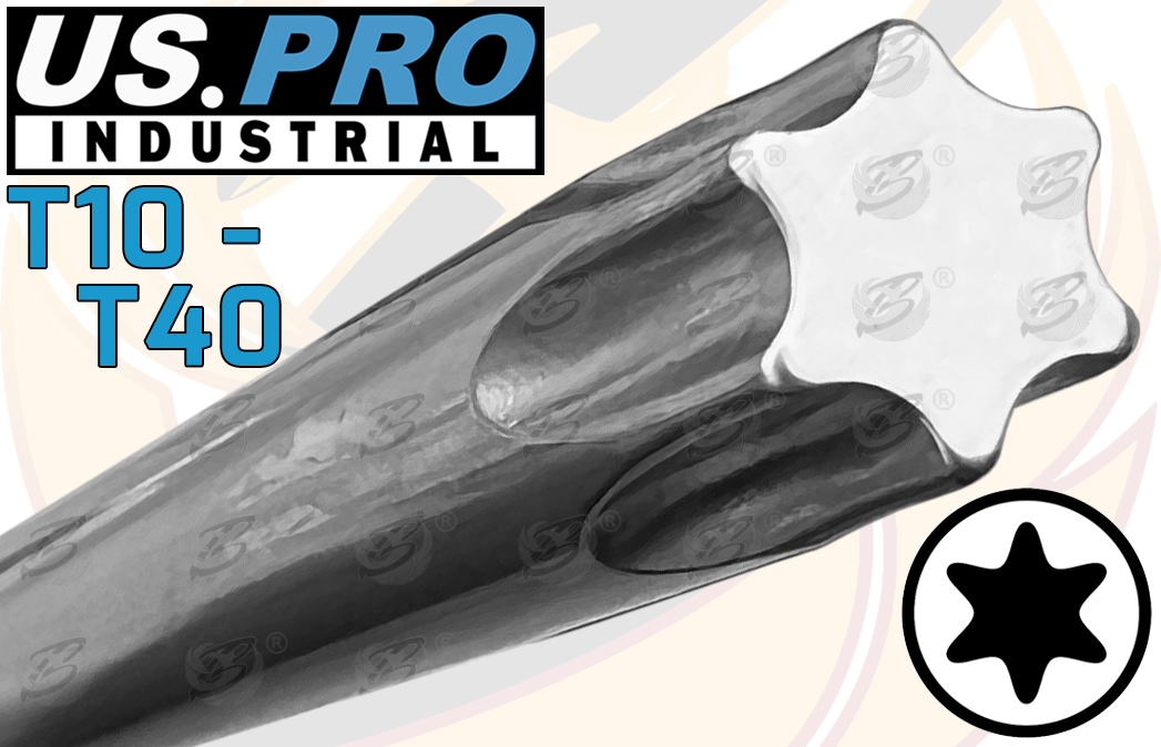 US Pro Industrial 7 Piece Magnetic Torx Screwdrivers T10 - T40 4609