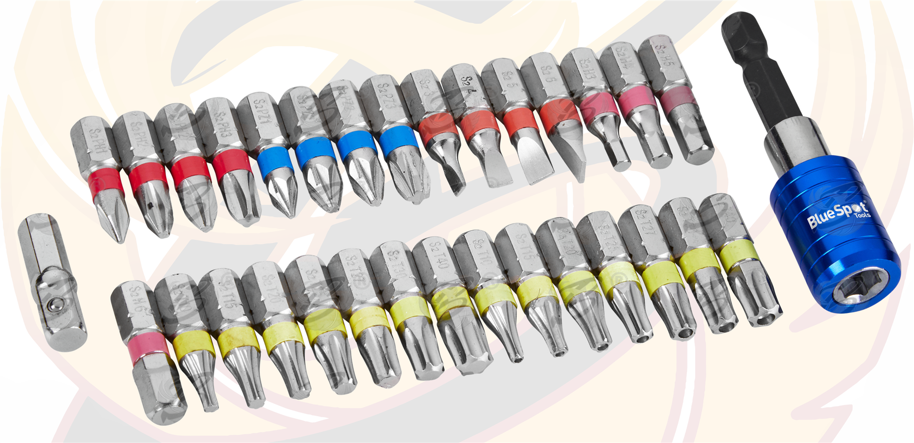 BlueSpot 32 Piece Mixed Coloured Drill Bit Set ( 14126 )