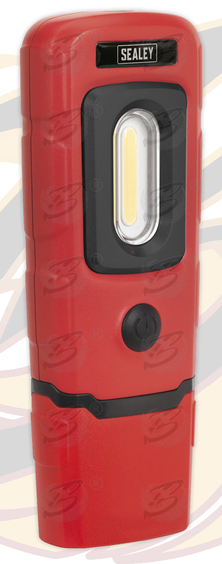 SEALEY RECHARGEABLE COB LED LI - ION WORK LIGHT ( RED )