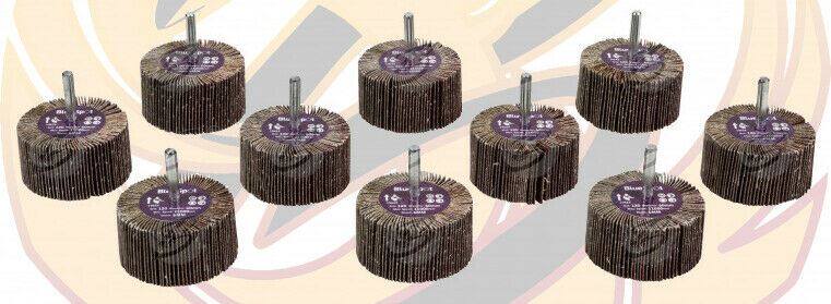 BLUESPOT 10PCS FLAP WHEEL DISCS ( 120 GRIT - 60MM )