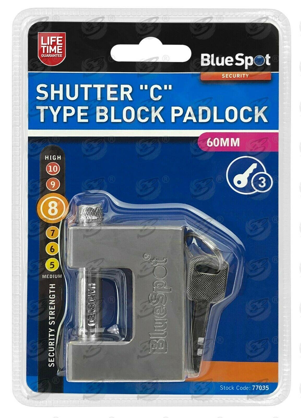 BlueSpot 60mm Shutter "C" Type / Container Padlock ( 77035 )