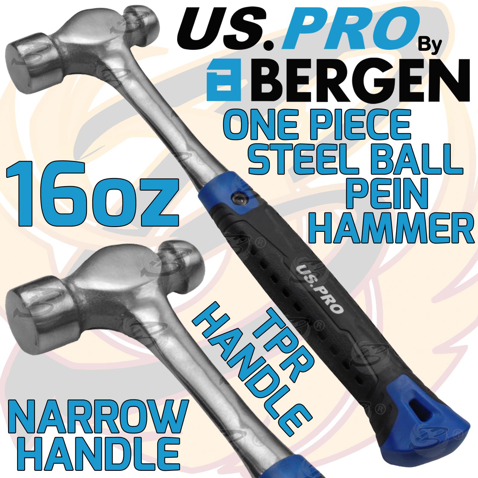 US PRO 16OZ ALL STEEL BALL PEIN HAMMER