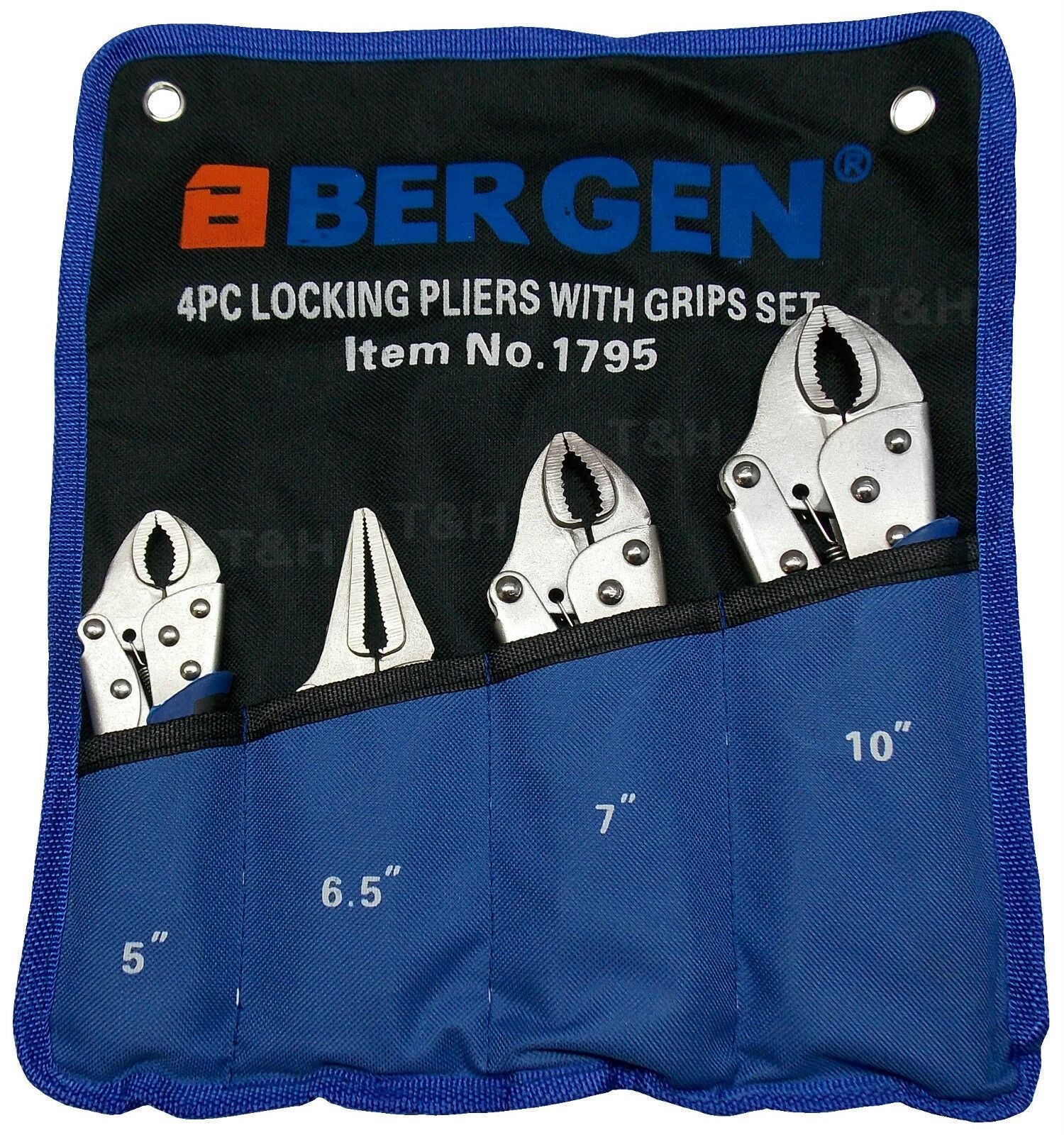 US PRO 4PCS LOCKING PLIERS WITH GRIPS