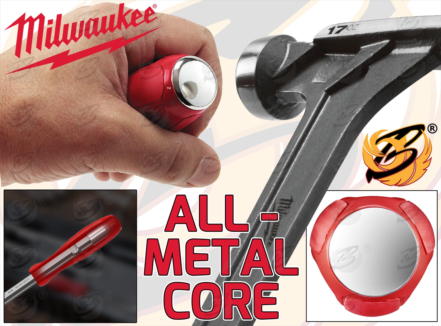 MILWAUKEE 4PCS ALL METAL CORE PRY BAR SET