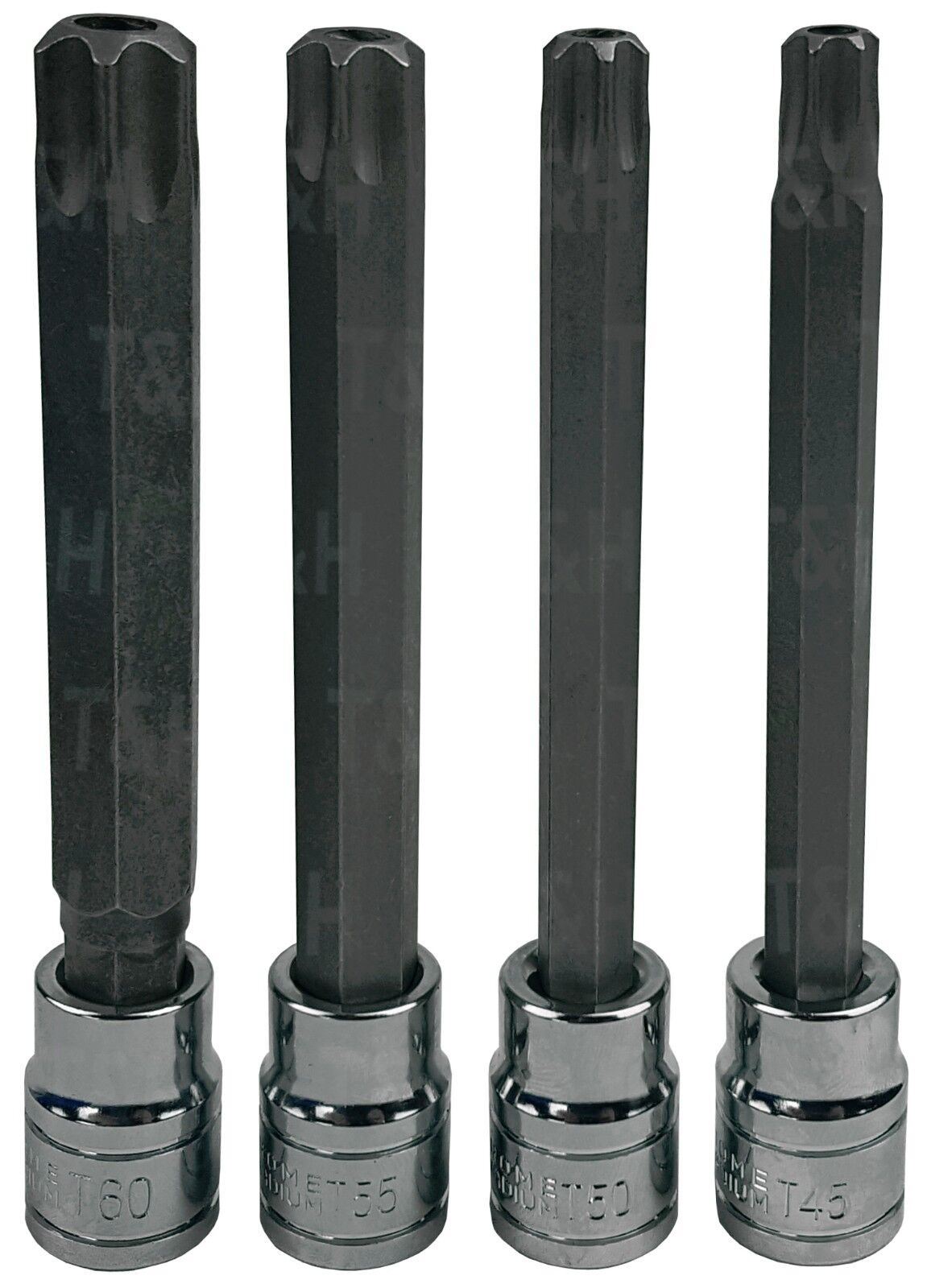 US Pro 8 Piece 3/8" Drive Extra Long Tamperproof Torx Bit Sockets T25 - T60 1373