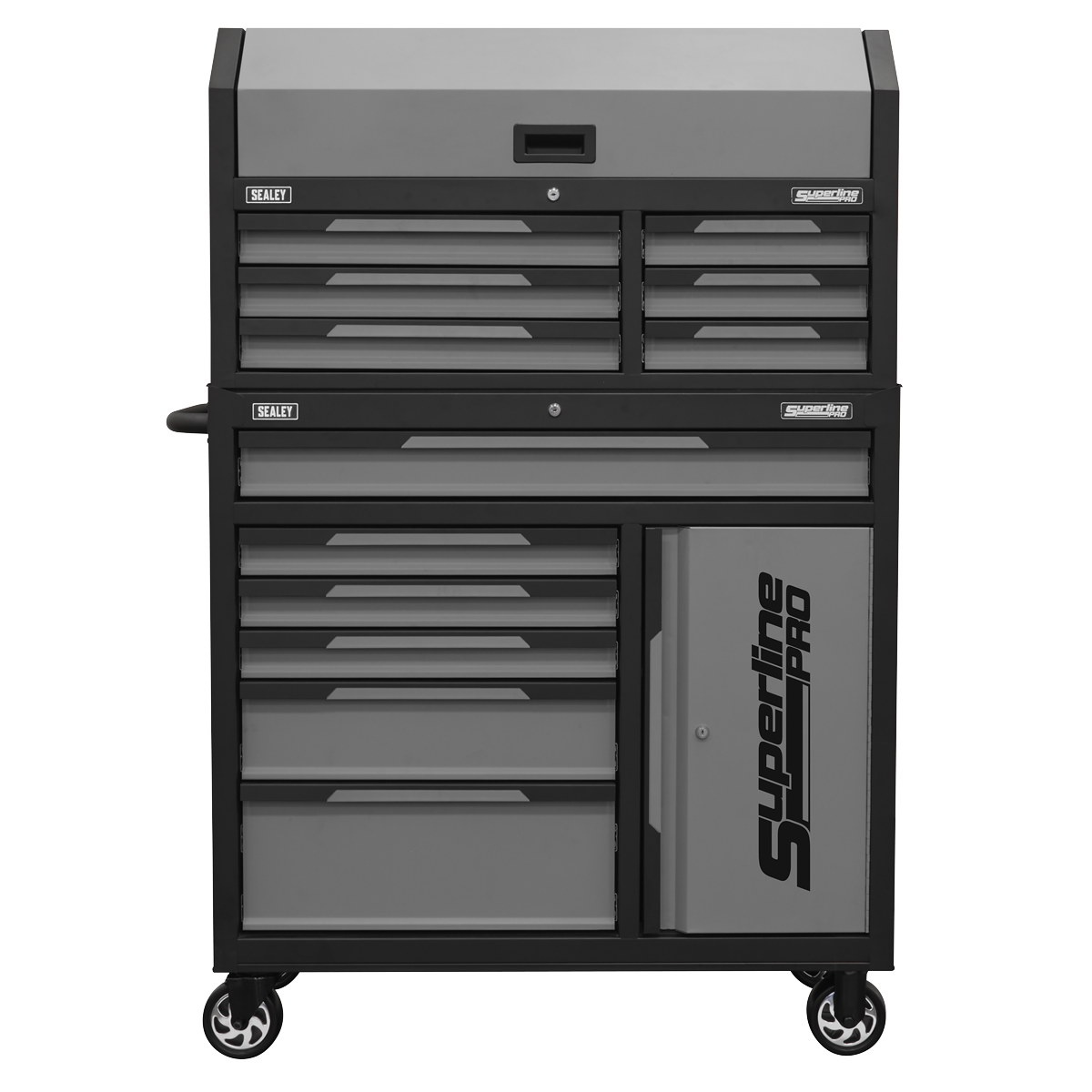 Sealey Superline Pro 12 Drawer & Cupboard Toolbox ( Grey ) AP1080GR
