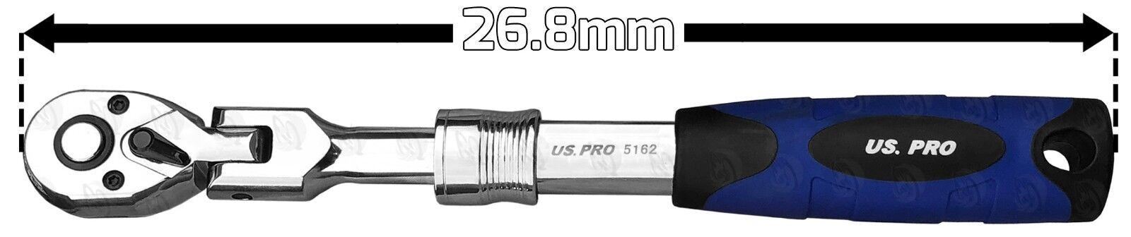 US Pro 3/8" Drive 72 Tooth Flexi Head Extendable Ratchet Handle 5162