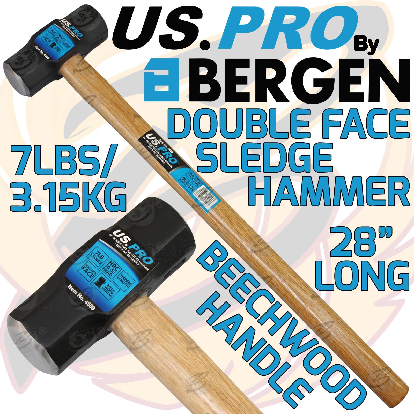 US PRO 3.15KG 36" LONG BEECHWOOD SLEDGE HAMMER