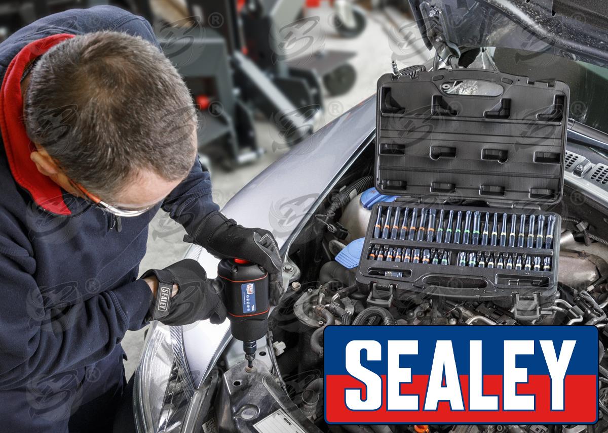 SEALEY 42PCS 3/8" & 1/2" DRIVE IMPACT HEX & TORX & SPLINE BIT SOCKETS