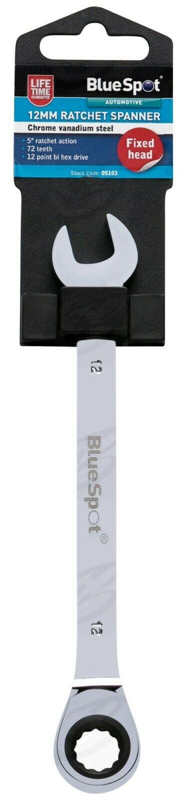 BLUESPOT 12MM 72 TOOTH RATCHET SPANNER