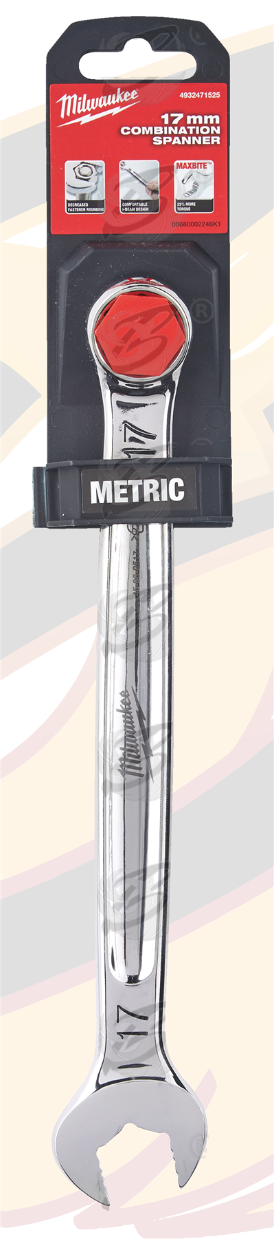 Milwaukee 17mm Maxbite Combination Spanner ( Single ) ( 4932471525 )