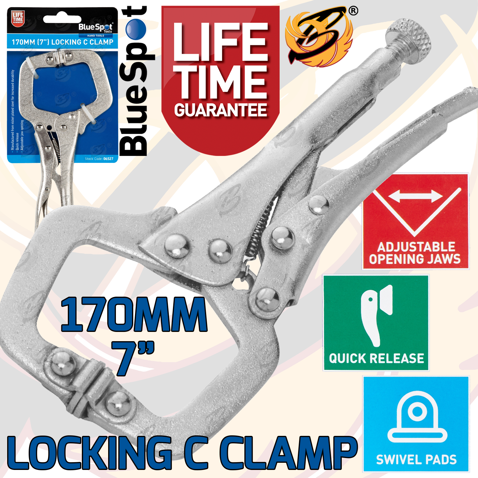 BlueSpot 170mm (7") Locking C Clamp ( 06527 )